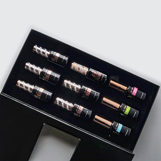 LDS Holiday Collection: 6 Healthy Gel Polishes, 1 Base Gel, 1 Top Gel, 1 Strengthener - BARE NECESSITIES - 051; 050; 181; 057; 077; 049