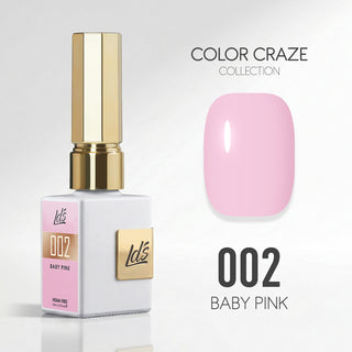 LDS Color Craze Gel Nail Polish - 002 Baby Pink