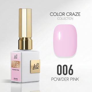 LDS Color Craze Gel Nail Polish - 006 Powder Pink
