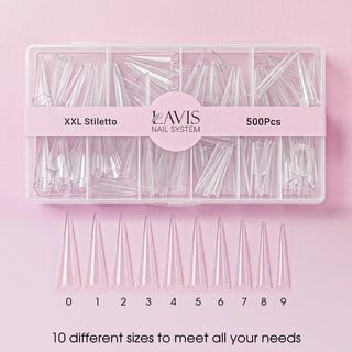 Lavis - XXL Stiletto - Clear - 505 Pcs