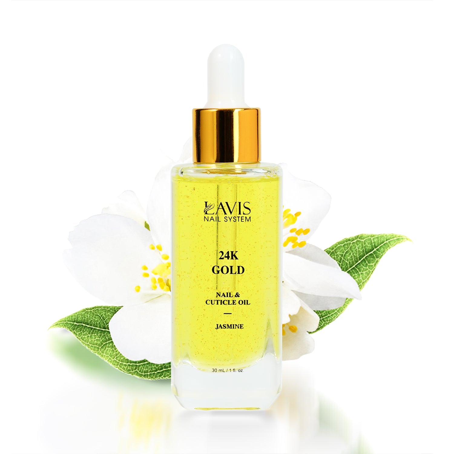 Lavis 24K Gold Nail & Cuticle Oil - Jasmine - 30mL