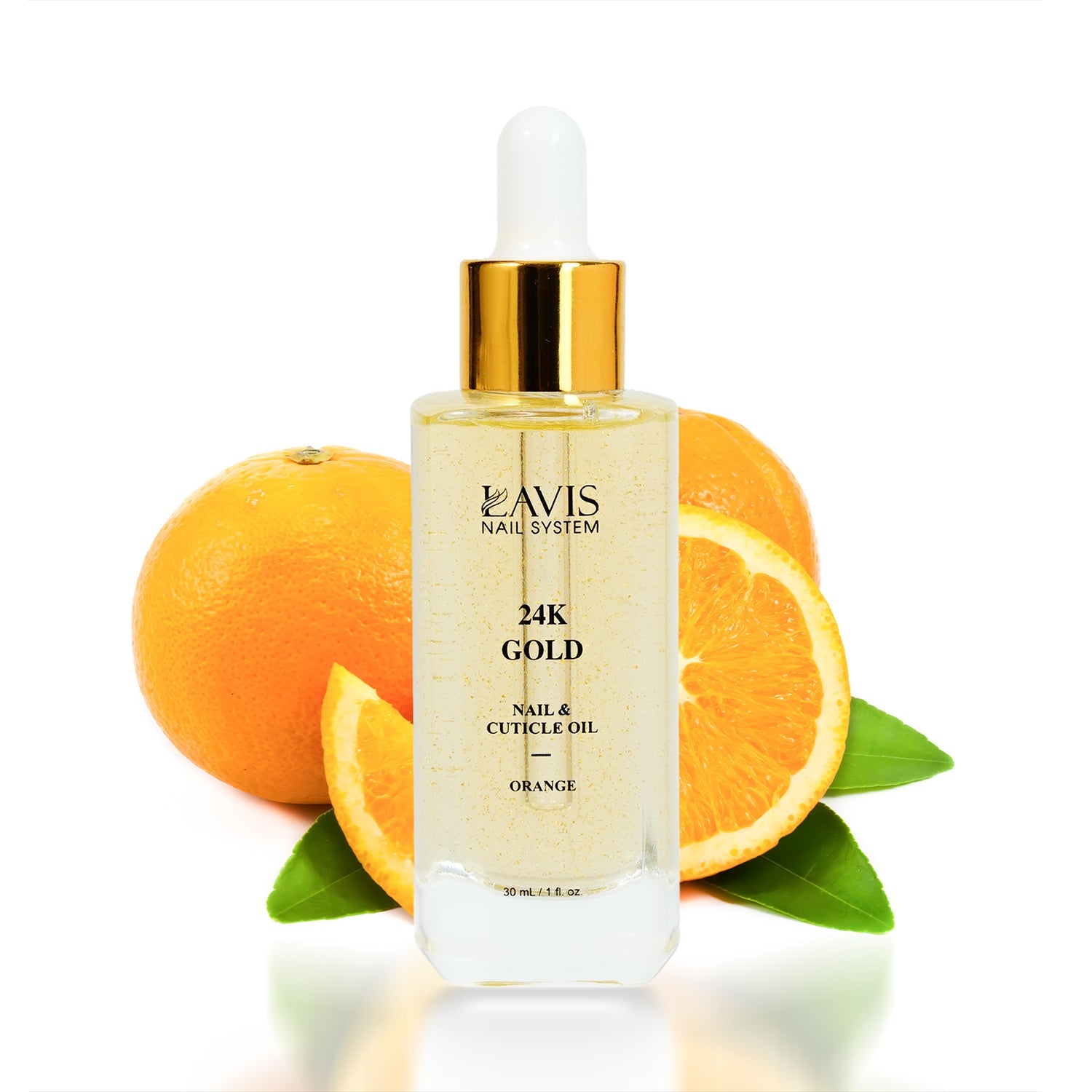 Lavis 24K Gold Nail & Cuticle Oil - Orange - 30mL