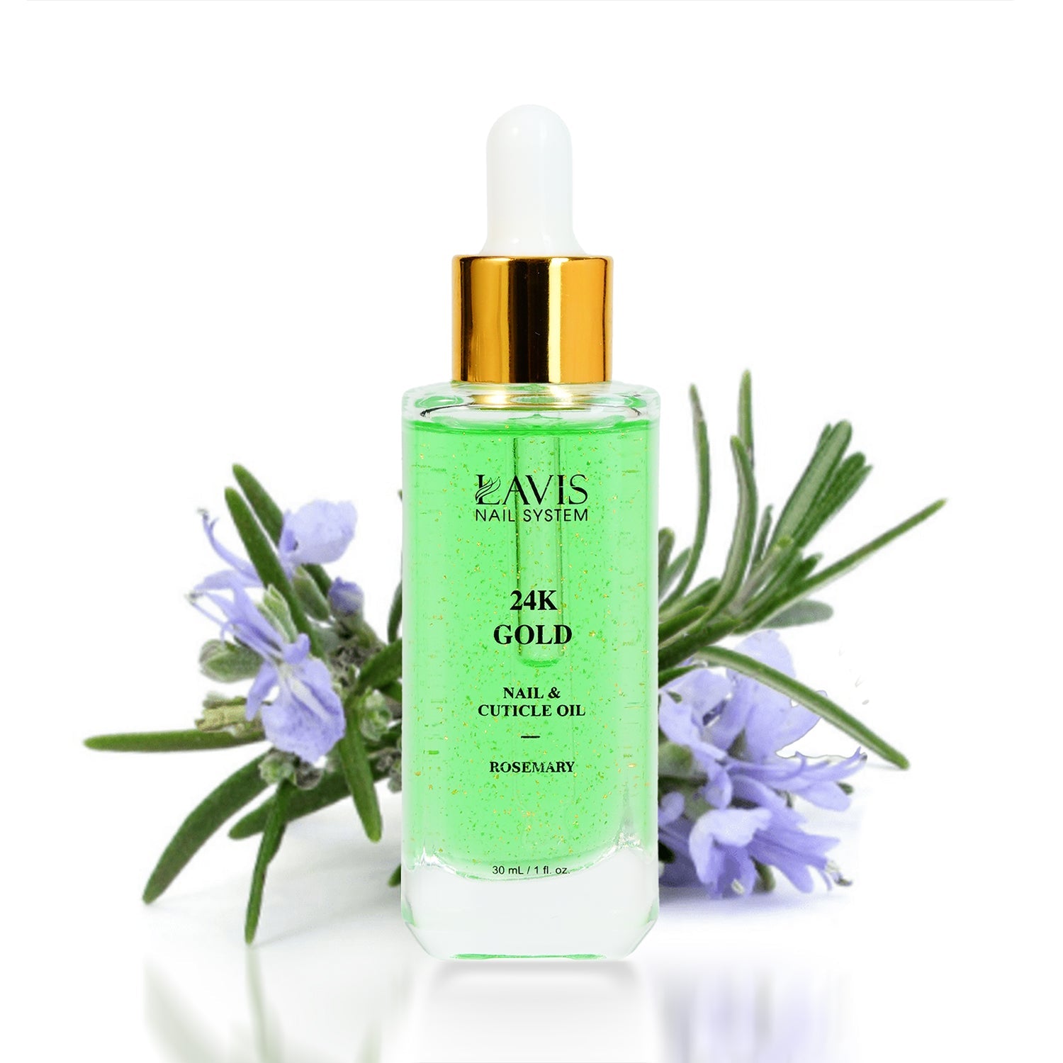 Lavis 24K Gold Nail & Cuticle Oil - Rosemary - 30mL