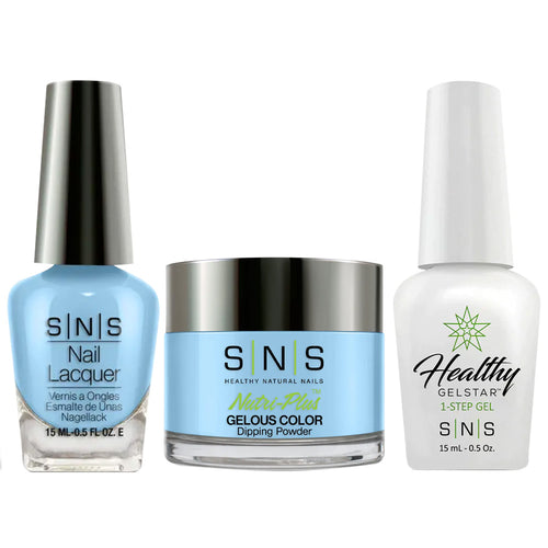 SNS 3 in 1 - DR13 Celestial Blue - Dip (1oz), Gel & Lacquer Matching