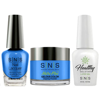 SNS 3 in 1 - DR10 Blue My Mind - Dip (1oz), Gel & Lacquer Matching