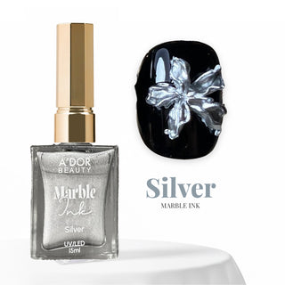 A'DOR Metallic Marble Ink 15ml - Silver