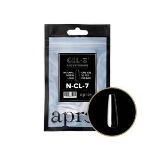 APRES - Gel-X Natural Coffin Long #7 Refill Bag