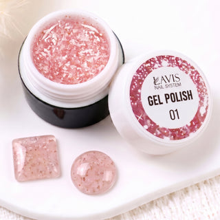 LAVIS Nail Art Glitter - Gel Polish 01