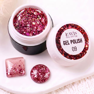 LAVIS Nail Art Glitter - Gel Polish 09