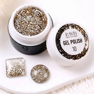 LAVIS Nail Art Glitter - Gel Polish 10
