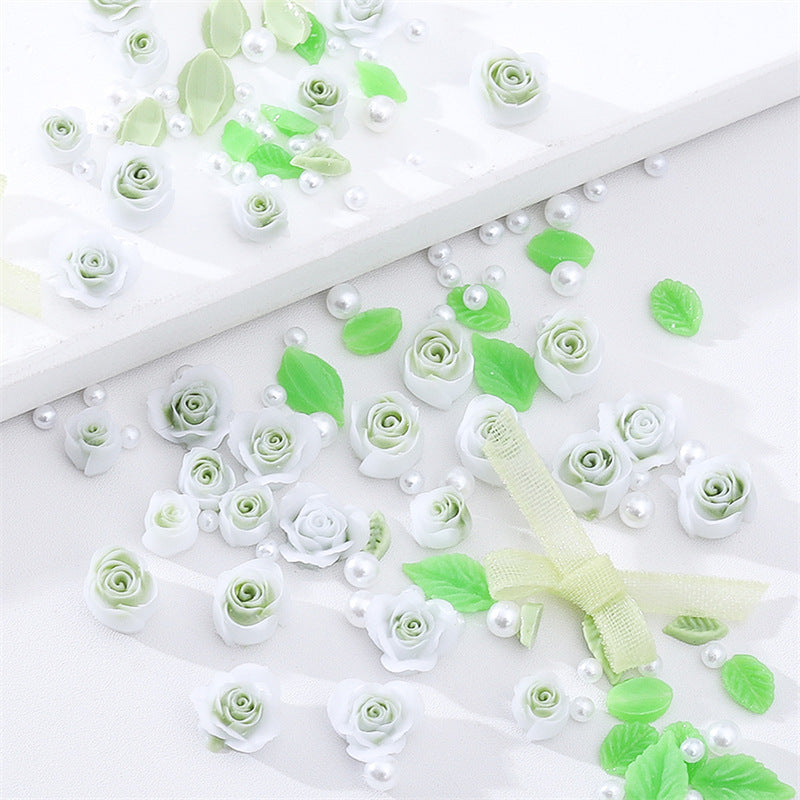 50pcs Flower Nail Art Decorations Resin #03