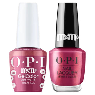 OPI Intelli Gel & Lacquer Duo - HPT09 OPI Want Them All - 0.5 oz (OPI M&M Collection)