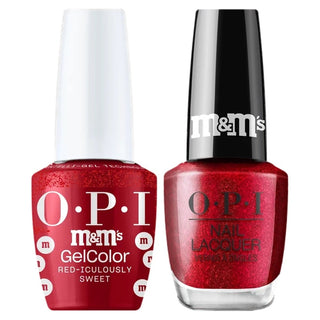 OPI Intelli Gel & Lacquer Duo - HPT12 Red-iculously Sweet - 0.5 oz (OPI M&M Collection)