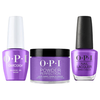 OPI Intelli 3 In 1 - S073 Glowin' On Vacay - Purple Color - Dip, Gel & Lacquer Matching (OPI Summer 2026 Collection)