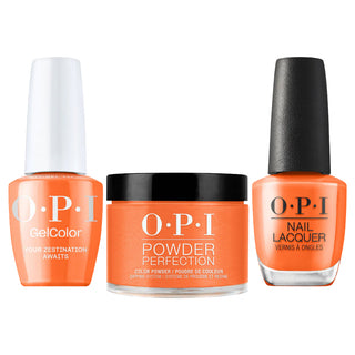 OPI Intelli 3 In 1 - S084 Your Zestination Awaits - Orange Color - Dip, Gel & Lacquer Matching (OPI Summer 2026 Collection)