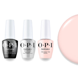 OPI F037 Mod About You Pastel Intelli-Gel Combo - Super Base Coat, Super Gloss Top Coat