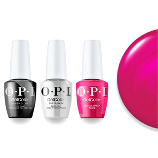 OPI F041 It's All Greek to Me - Pink - Intelli-Gel Combo - Super Base Coat, Super Gloss Top Coat