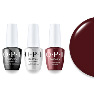 OPI F042 Vampire State Building Intelli-Gel Combo - Super Base Coat, Super Gloss Top Coat