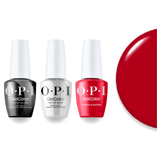 OPI F048 Vodka & Caviar Intelli-Gel Combo - Super Base Coat, Super Gloss Top Coat