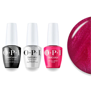 OPI F041 It's All Greek to Me - Pink - Intelli-Gel Combo - Super Base Coat, Super Gloss Top Coat
