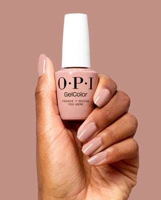 OPI Intelli-Gel - F039 France-y Seeing You Here - Peach, Pink - Gel Color 0.5 oz (OPI Fall 2026 Collection)