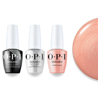 OPI S066 Queens Rule Intelli-Gel Combo - Super Base Coat, Super Gloss Top Coat