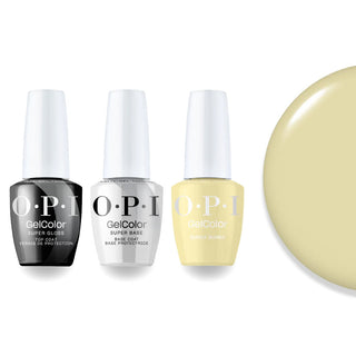 OPI S069 Sunny Bunny Intelli-Gel Combo - Super Base Coat, Super Gloss Top Coat