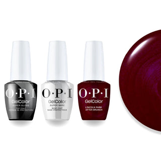 OPI S071 Lincoln Park After Brunch Intelli-Gel Combo - Super Base Coat, Super Gloss Top Coat