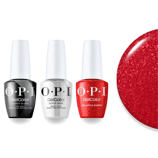 OPI S072 Big Apple Energy Intelli-Gel Combo - Super Base Coat, Super Gloss Top Coat