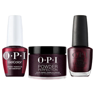 OPI Intelli 3 In 1 - F040 Every Month is Oktoberfest - Red, Purple Colors - Dip, Gel & Lacquer Matching (OPI Fall 2026 Collection)