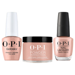 OPI Intelli Gel & Lacquer Duo - F039 France-y Seeing You Here - Peach, Pink - 0.5 oz (OPI Fall 2026 Collection)