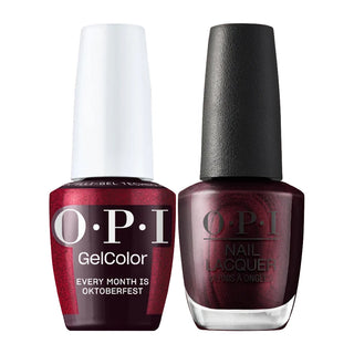 OPI Intelli Gel & Lacquer Duo - F040 Every Month is Oktoberfest - Red, Purple - 0.5 oz (OPI Fall 2026 Collection)