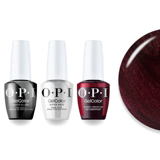 OPI Intelli Gel & Lacquer Duo - F040 Every Month is Oktoberfest - Red, Purple - 0.5 oz (OPI Fall 2026 Collection)