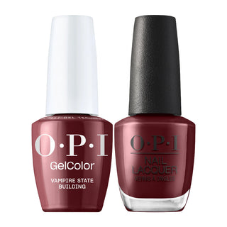 OPI Intelli Gel & Lacquer Duo - F042 Vampire State Building - Red, Brown - 0.5 oz (OPI Fall 2026 Collection)