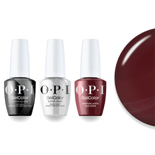 OPI Intelli Gel & Lacquer Duo - F042 Vampire State Building - Red, Brown - 0.5 oz (OPI Fall 2026 Collection)
