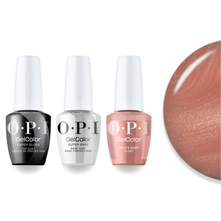 OPI Intelli Gel & Lacquer Duo - F043 Route Beer Float - Brown, Orange - 0.5 oz (OPI Fall 2026 Collection)