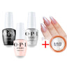 OPI S86 Bubble Bath Intelli-Gel Combo - Super Base Coat, Super Gloss Top Coat, FREE 1 Pearl Chrome Powder