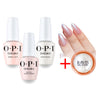 OPI S86 Bubble Bath, S061 Bubble Bunny, H22 Funny Bunny Intelli-Gel Combo - Set 3, FREE 1 Pearl Chrome Powder