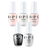 OPI S86 Bubble Bath, S061 Bubble Bunny, H22 Funny Bunny Intelli-Gel Combo - Super Base Coat, Super Gloss Top Coat - Set 5
