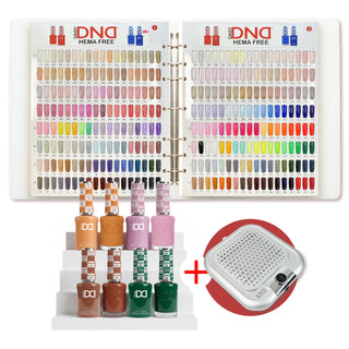 One Line DND HEMA & TPO Free - 288 Gel & Lacquer Combos, FREE 1 LAVIS Nail Dust Collector Silver