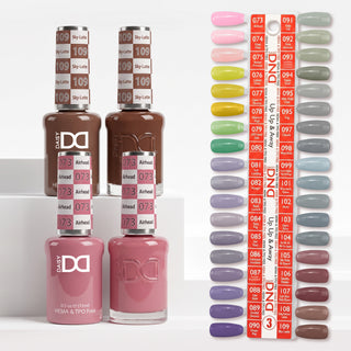 DND HEMA & TPO Free Gel Nail Polish Duo - Part 03 - Set of 36 Colors - Up Up & Away
