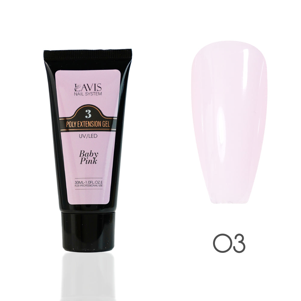 LAVIS 03 Baby Pink - New Poly Extension Gel 15 UV/LED 30ml