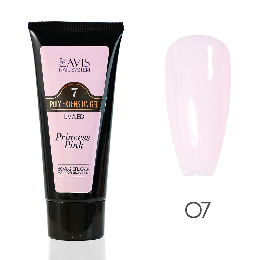 LAVIS 07 Princess Pink - New Poly Extension Gel 15 UV/LED 60ml