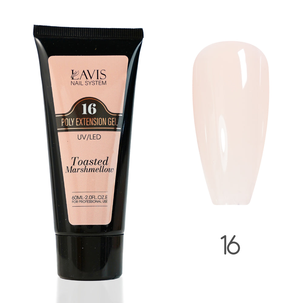 LAVIS 16 Toasted Marshmellow - New Poly Extension Gel 15 UV/LED 60ml