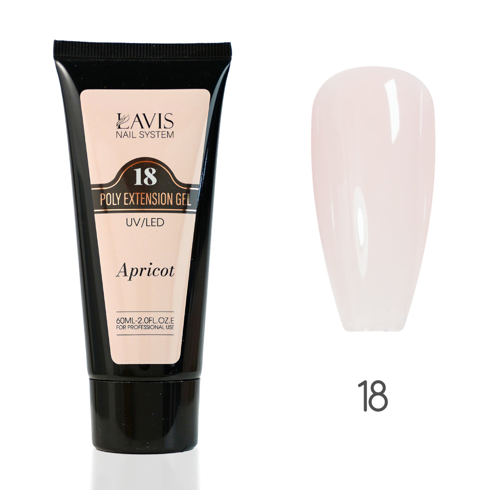 LAVIS 18 Apricot - New Poly Extension Gel 15 UV/LED 60ml