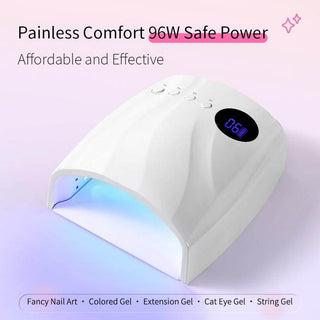Professional Rechargeable Cordless 96W UV/LED Nail Lamp - White