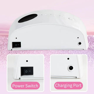 Professional Rechargeable Cordless 96W UV/LED Nail Lamp - White