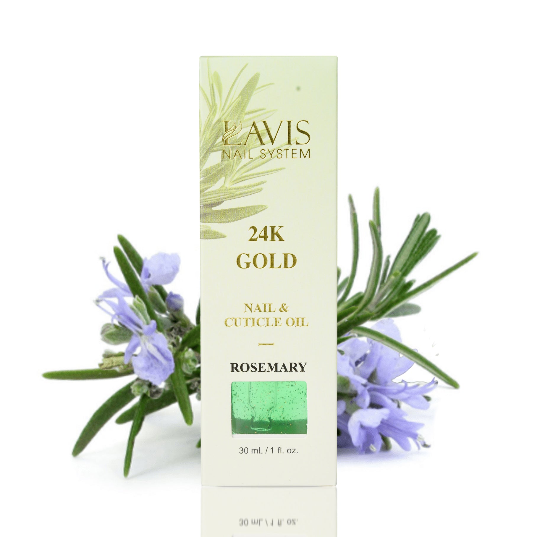 Lavis 24K Gold Nail & Cuticle Oil - Rosemary - 30mL