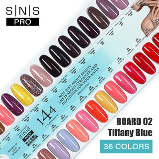 SNS Pro 4 in 1 - Board 2 (037- 072) - Dip & Acrylic, Gel & Lacquer Matching