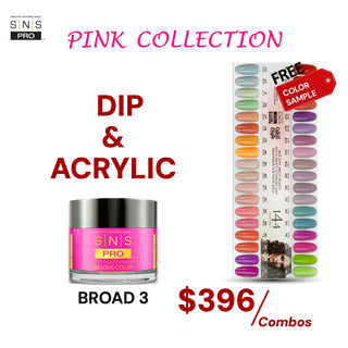 SNS Pro Dipping & Acrylic Powder - Set 36 Colors - Board 03 Pink Collection (073 - 108)